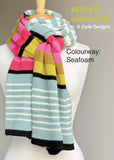 Ikigai Fiber Striped Elements Scarf and Hat Kit - A. Opie Designs