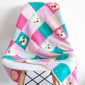 Hoooked DIY Crochet Kit Panda Blanket Como